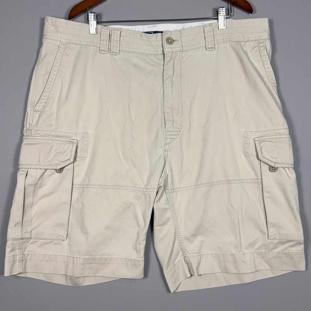 Polo Ralph Lauren Cargo Shorts Mens 42 Tall Cotton Tan Khaki Utility Flat Front